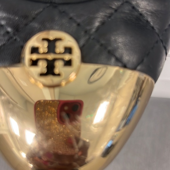 Tory Burch Kaitlin Quilted Leather Gold Toe Ballet - Picture 3 of 5